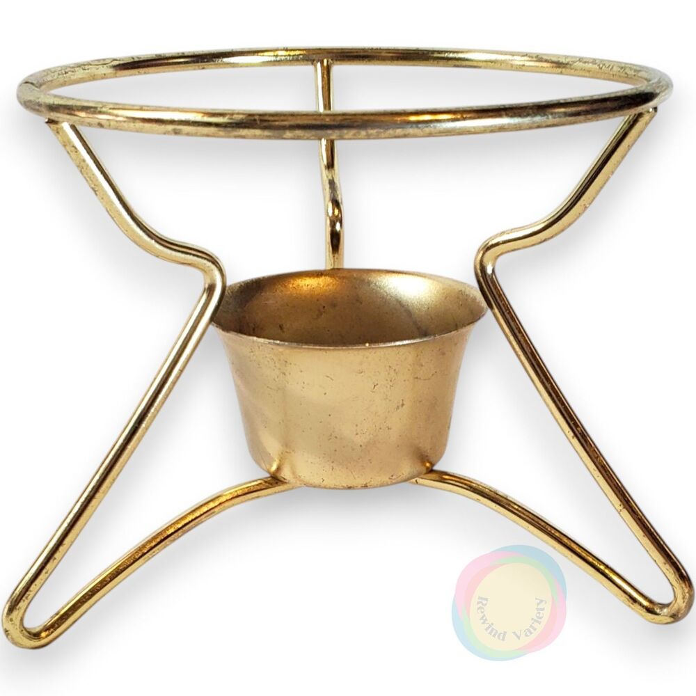 Vintage Mid Century Atomic Wire Carafe Warmer Stand